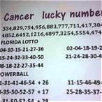 cancer lucky lottery numbers